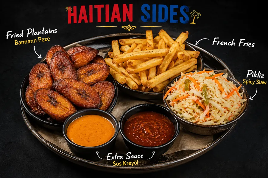 Delicious Haitian Sides platter